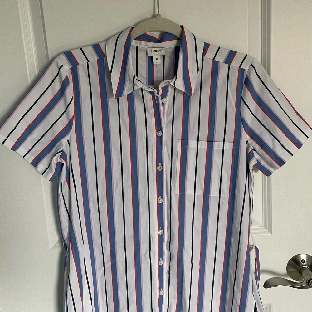 New! J. Crew Short-sleeve belted shirtdress nwt 18994